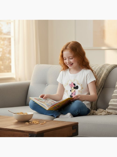 Disney - T-shirt enfant manches courtes blanc motif personnage - Kiabi