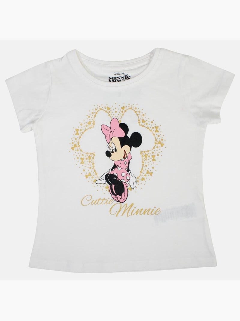 Disney - T-shirt enfant manches courtes blanc motif personnage Blanc - Kiabi