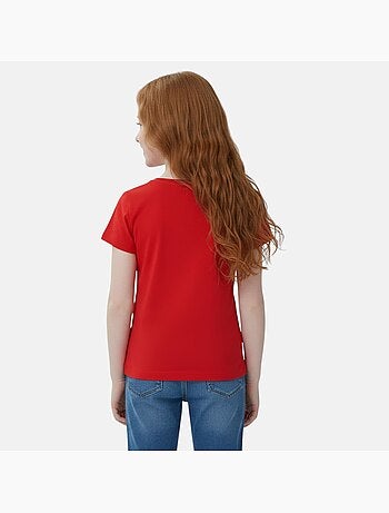 Disney - T-shirt enfant manches courtes rouge motif personnage