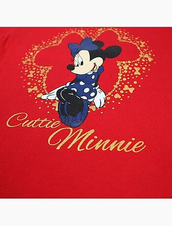 Disney - T-shirt enfant manches courtes rouge motif personnage