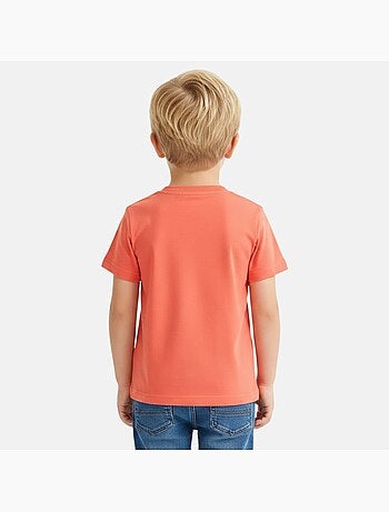 Disney - T-shirt enfant orange motif personnage skate