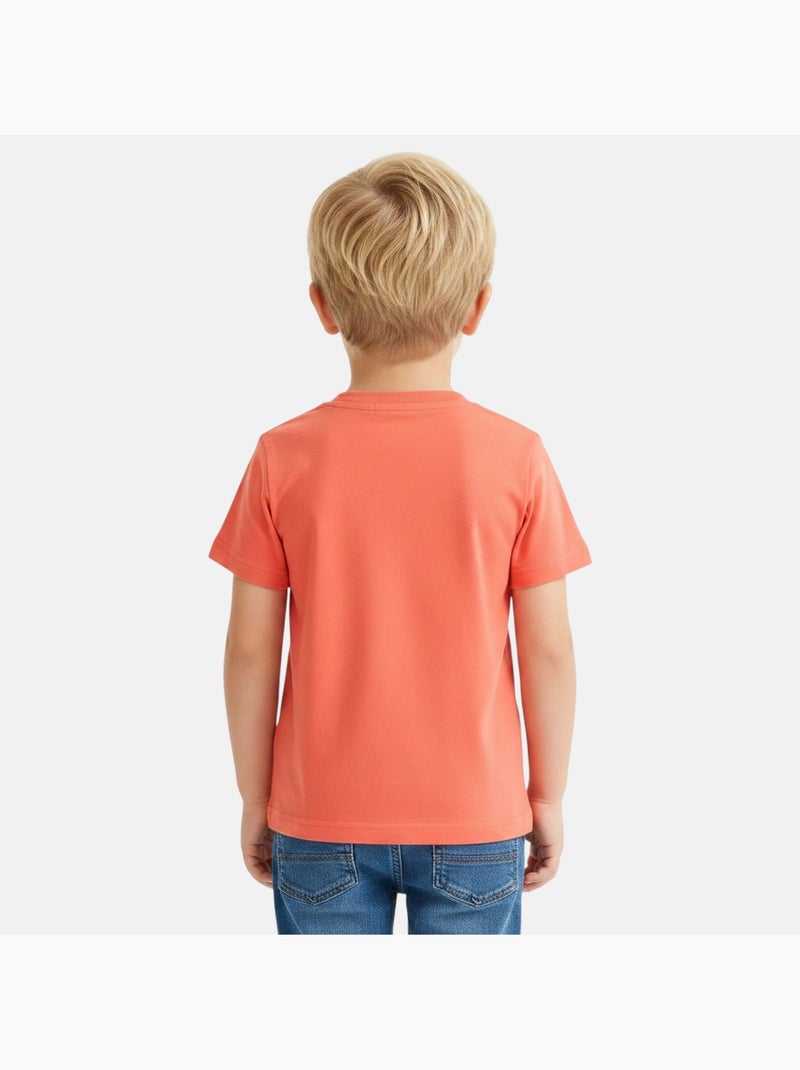 Disney - T-shirt enfant orange motif personnage skate Orange - Kiabi