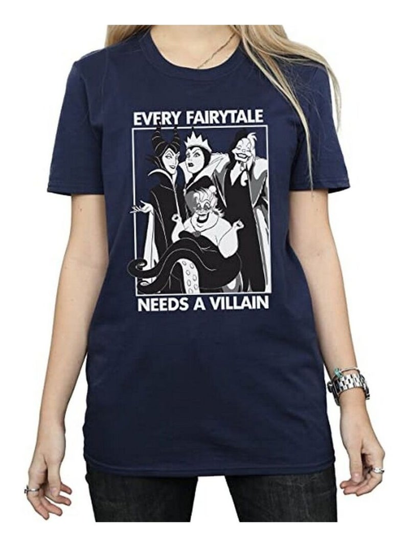 Disney - T-shirt EVERY FAIRY TALE NEEDS A VILLAIN Bleu marine - Kiabi