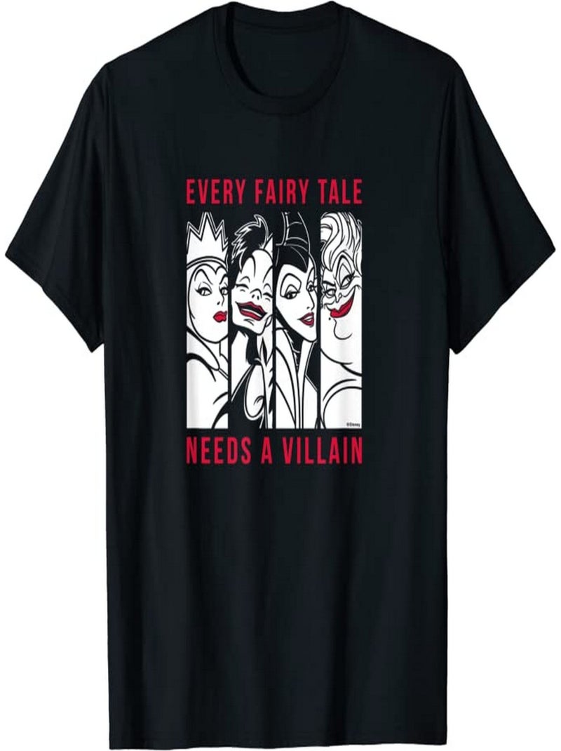 Disney - T-shirt EVERY FAIRY TALE NEEDS A VILLAIN Noir - Kiabi