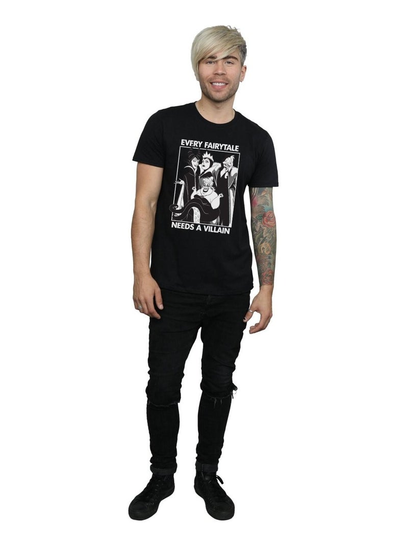 Disney - T-shirt EVERY FAIRY TALE NEEDS A VILLAIN Noir - Kiabi
