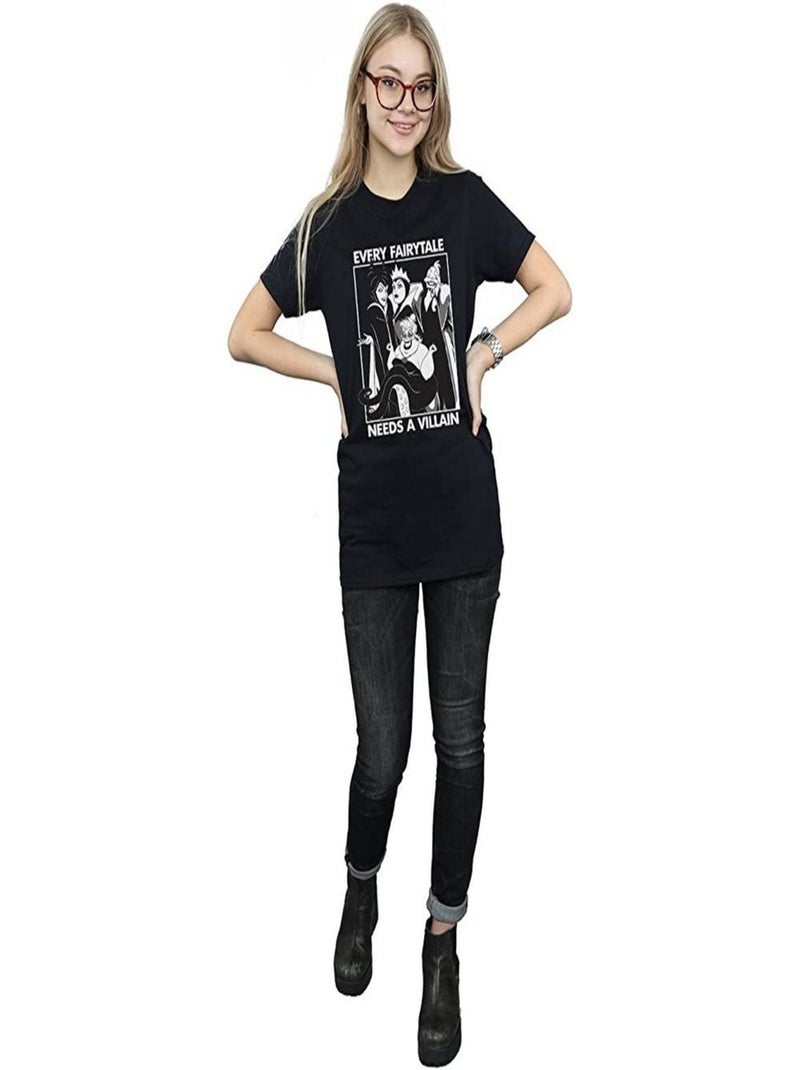 Disney - T-shirt EVERY FAIRY TALE NEEDS A VILLAIN Noir - Kiabi