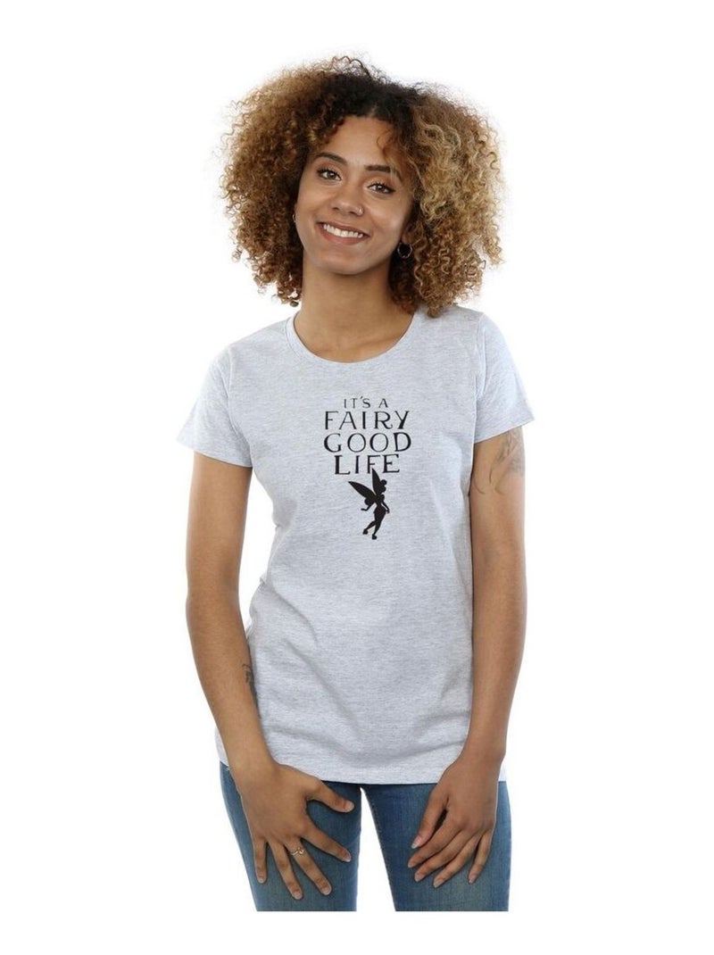 Disney - T-shirt FAIRY GOOD LIFE Gris chiné - Kiabi
