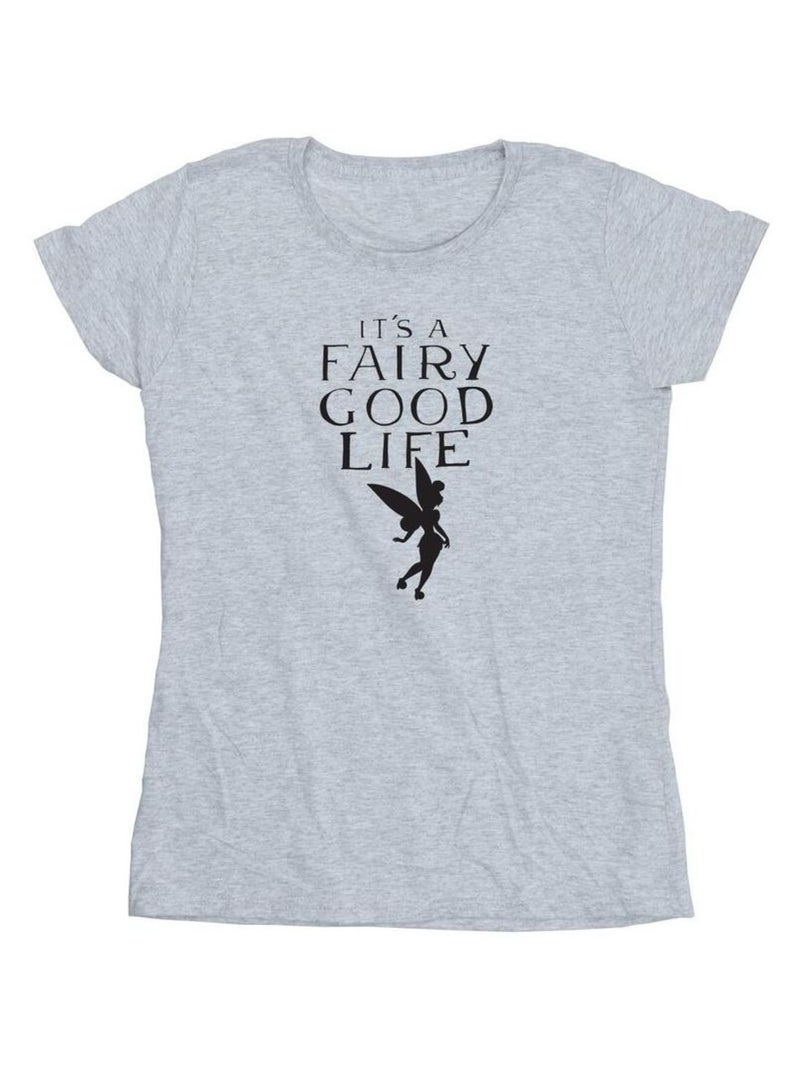 Disney - T-shirt FAIRY GOOD LIFE Gris chiné - Kiabi
