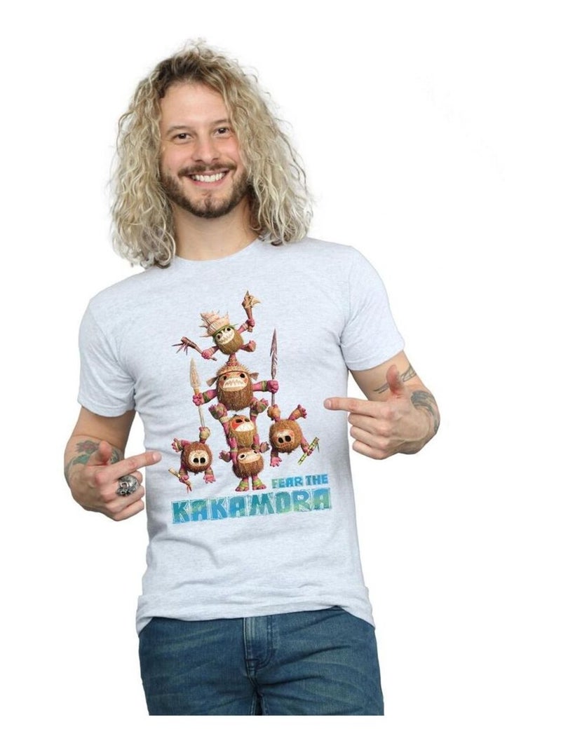 Disney - T-shirt FEAR THE KAKAMORA Gris chiné - Kiabi