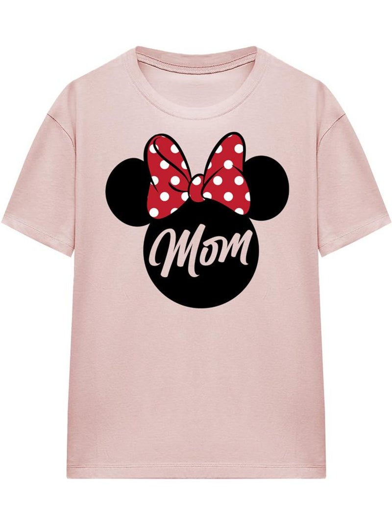 Disney - T-shirt fête des mères motif Minnie Mouse motif/style Oreilles (Occasion: Fête des mères) Rose - Kiabi