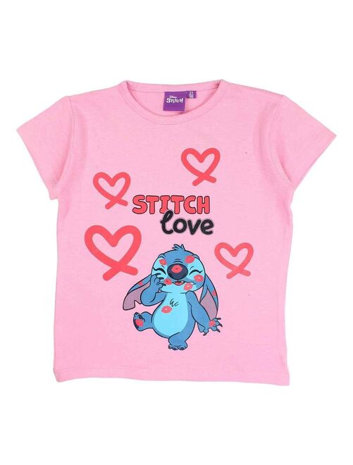 Disney - T-shirt fille imprimé Lilo Et Stitch en coton - Kiabi