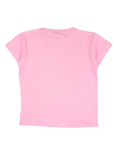 T shirt Rose pour Petite Fille Stitch