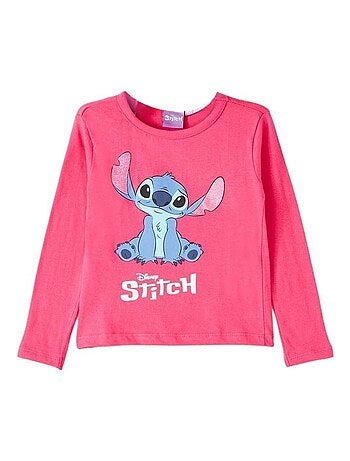 Disney - T-shirt fille imprimé Lilo Et Stitch en coton