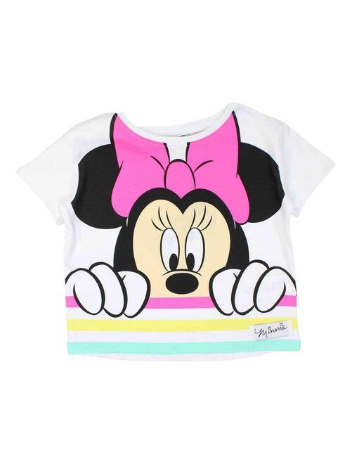 Disney - T-shirt fille imprimé Minnie en coton - Kiabi