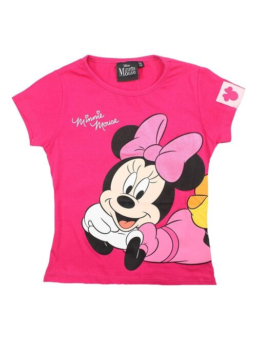 Disney - T-shirt fille imprimé Minnie en coton - Kiabi