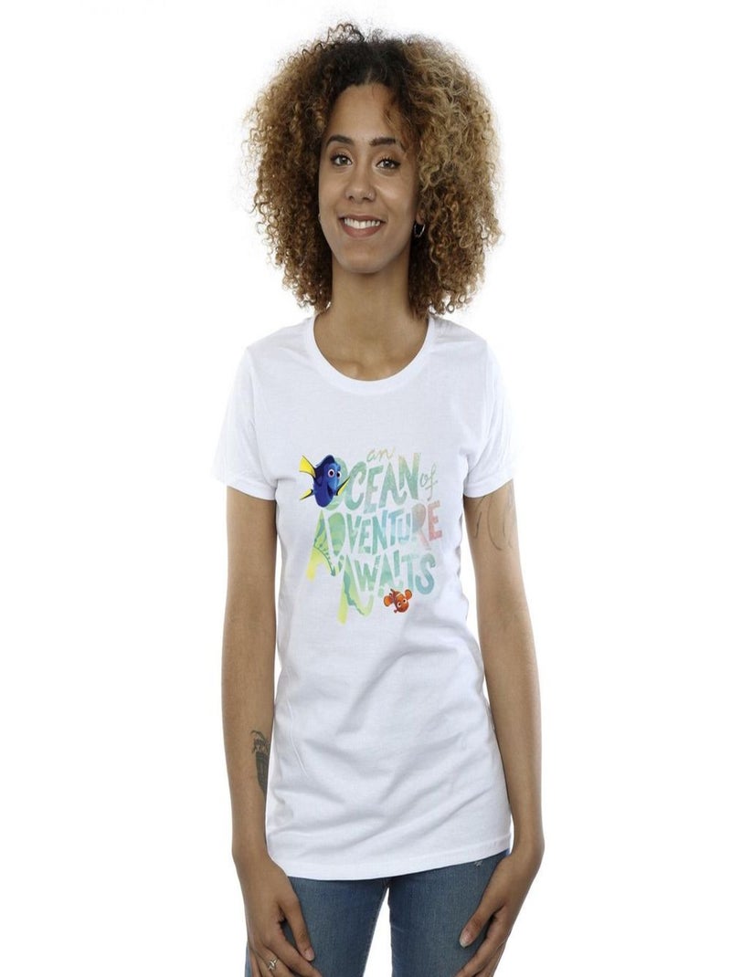 Disney - T-shirt FINDING DORY OCEAN OF ADVENTURE Blanc - Kiabi