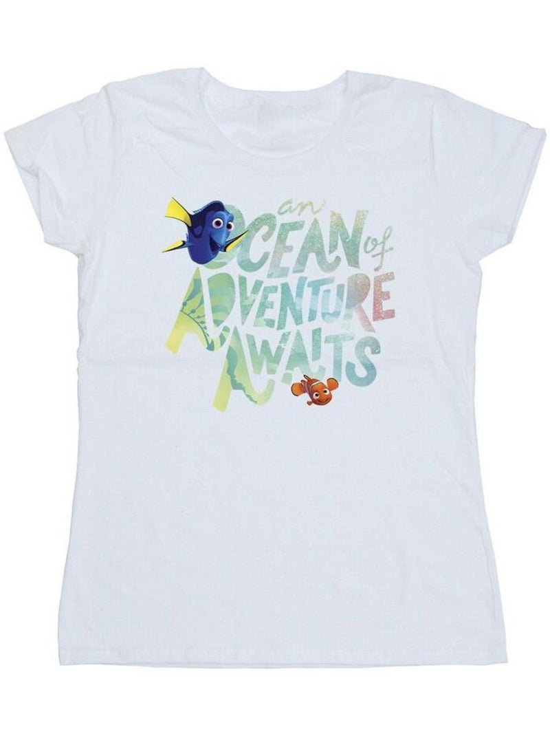 Disney - T-shirt FINDING DORY OCEAN OF ADVENTURE Blanc - Kiabi