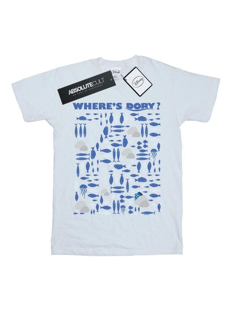 Disney - T-shirt FINDING DORY WHERE'S DORY? Blanc - Kiabi