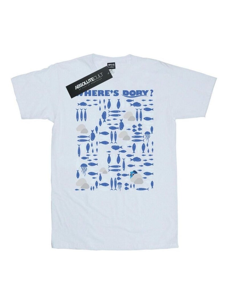 Disney - T-shirt FINDING DORY WHERE'S DORY? Blanc - Kiabi