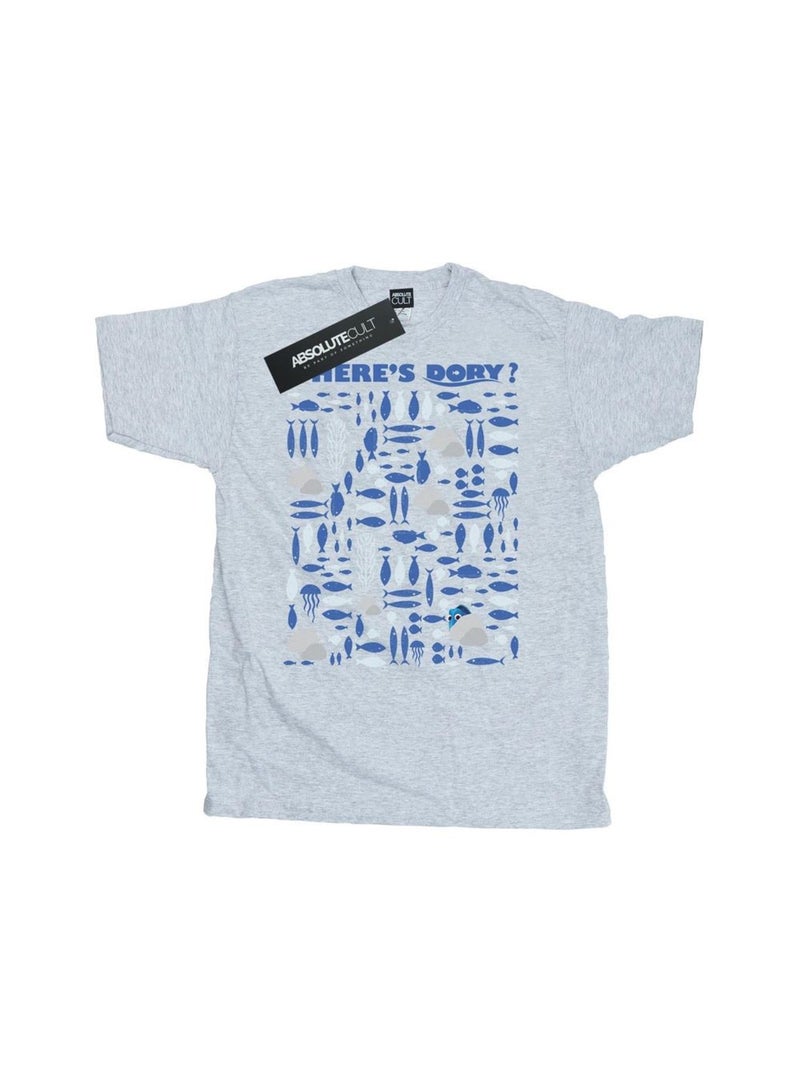 Disney - T-shirt FINDING DORY WHERE'S DORY? Gris chiné - Kiabi