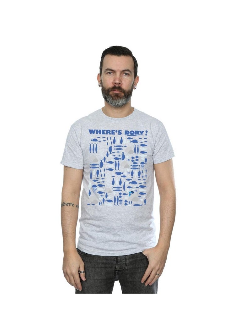 Disney - T-shirt FINDING DORY WHERE'S DORY? Gris chiné - Kiabi