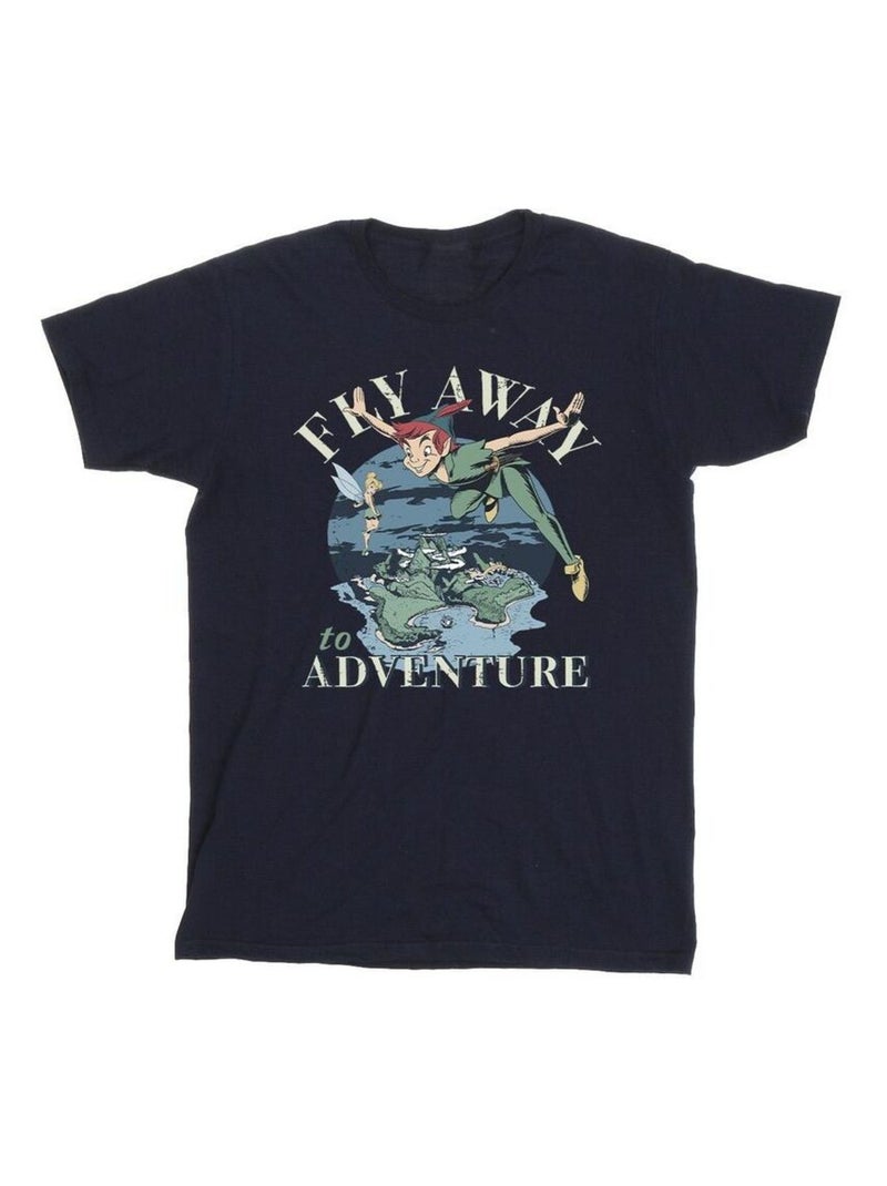 Disney - T-shirt FLY AWAY TO ADVENTURE Bleu marine - Kiabi