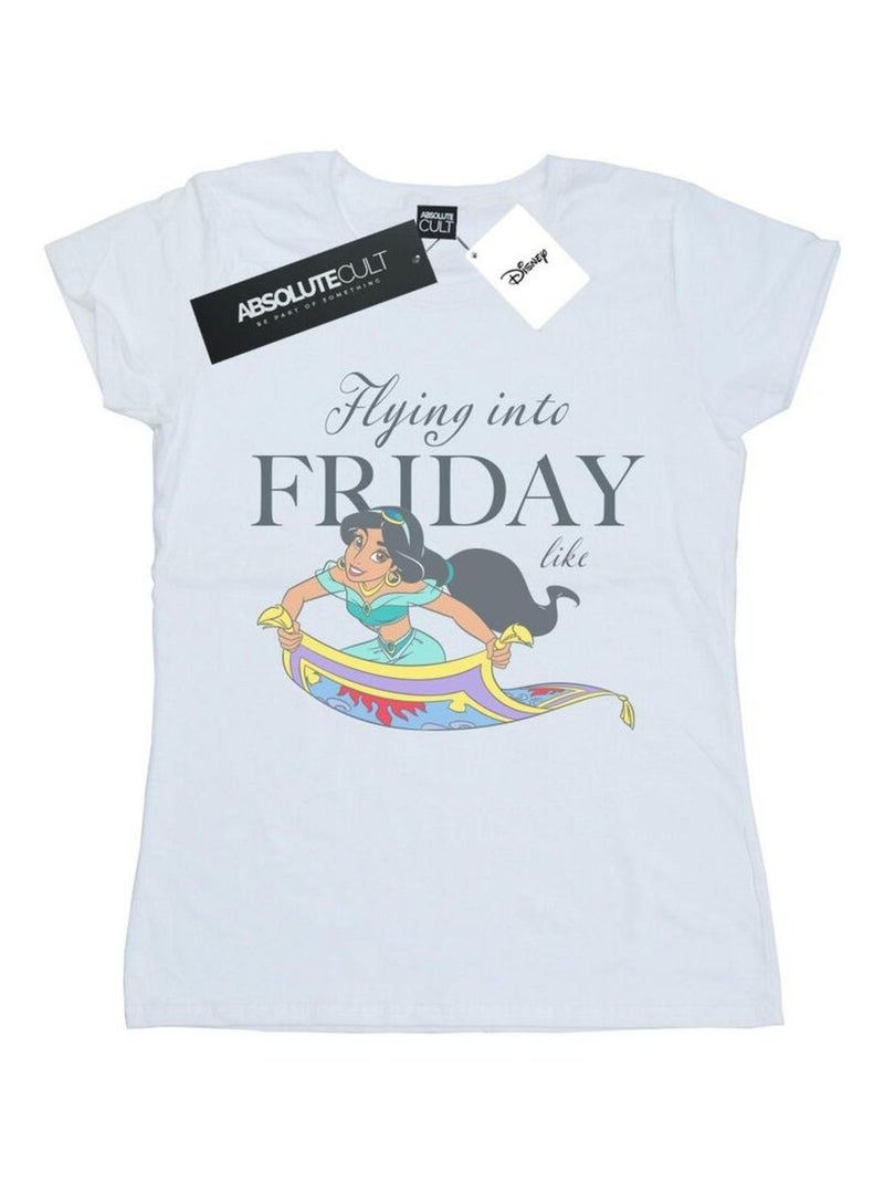Disney - T-shirt FLYING INTO FRIDAY LIKE Blanc - Kiabi