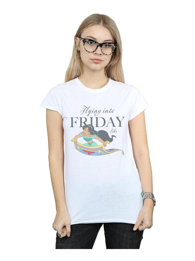 Disney - T-shirt FLYING INTO FRIDAY LIKE Blanc - Kiabi