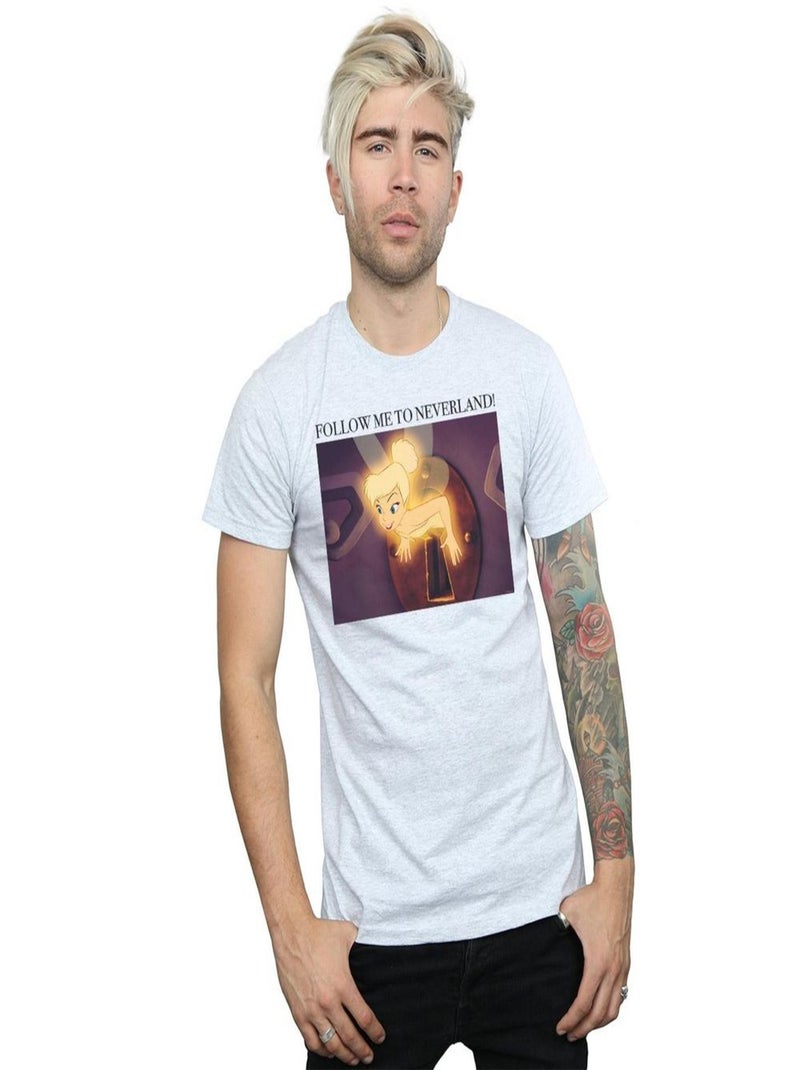 Disney - T-shirt FOLLOW ME Gris chiné - Kiabi