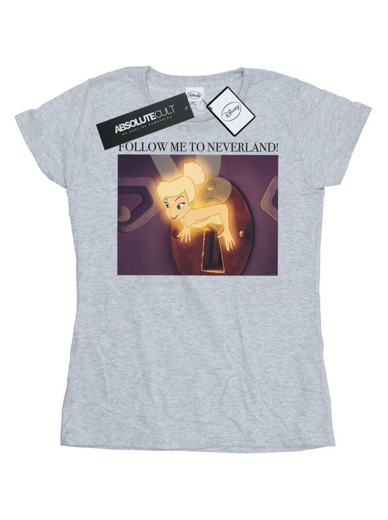 Disney - T-shirt FOLLOW ME Gris chiné - Kiabi