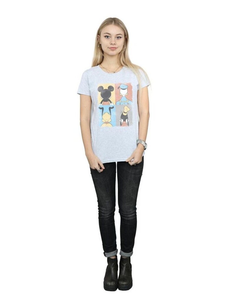 Disney - T-shirt FOUR BACKS Gris chiné - Kiabi
