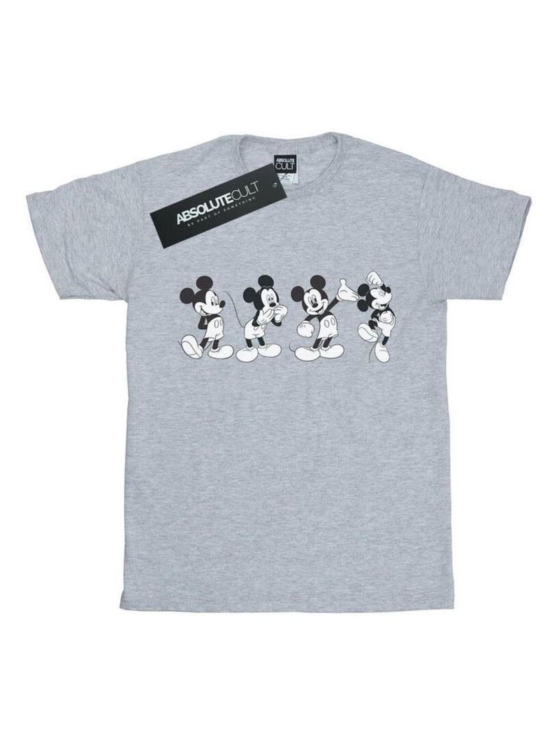 Disney - T-shirt FOUR EMOTIONS Gris chiné - Kiabi