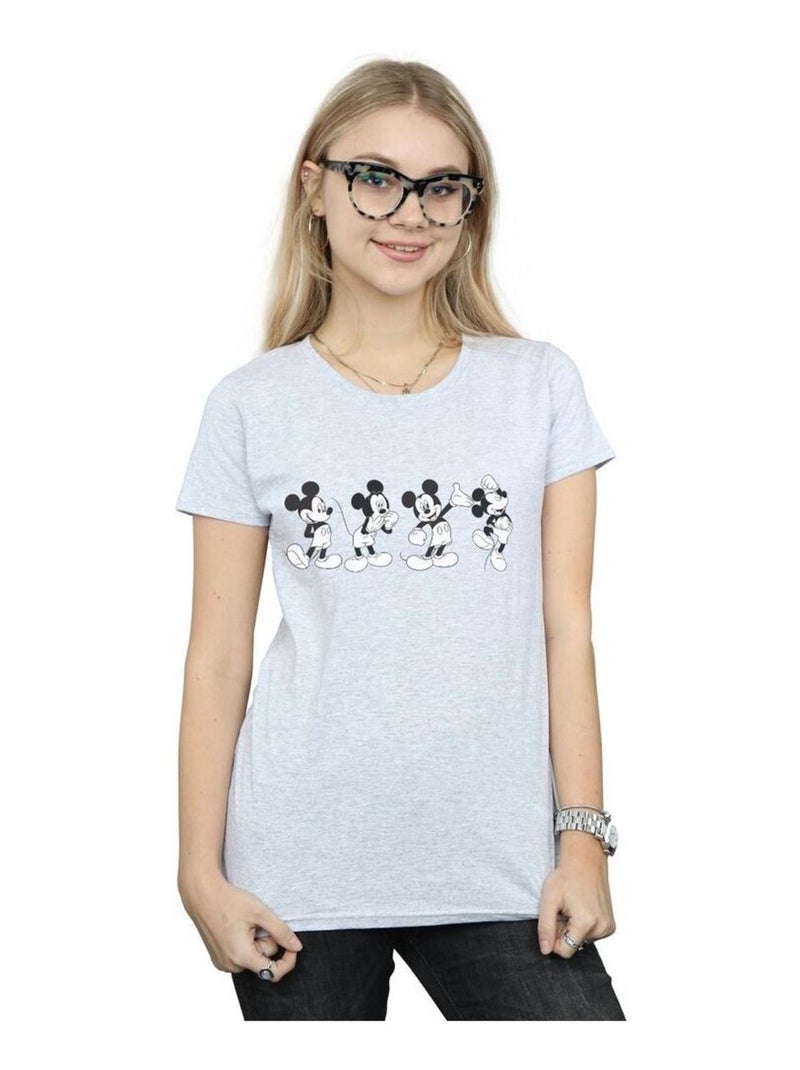 Disney - T-shirt FOUR EMOTIONS Gris chiné - Kiabi