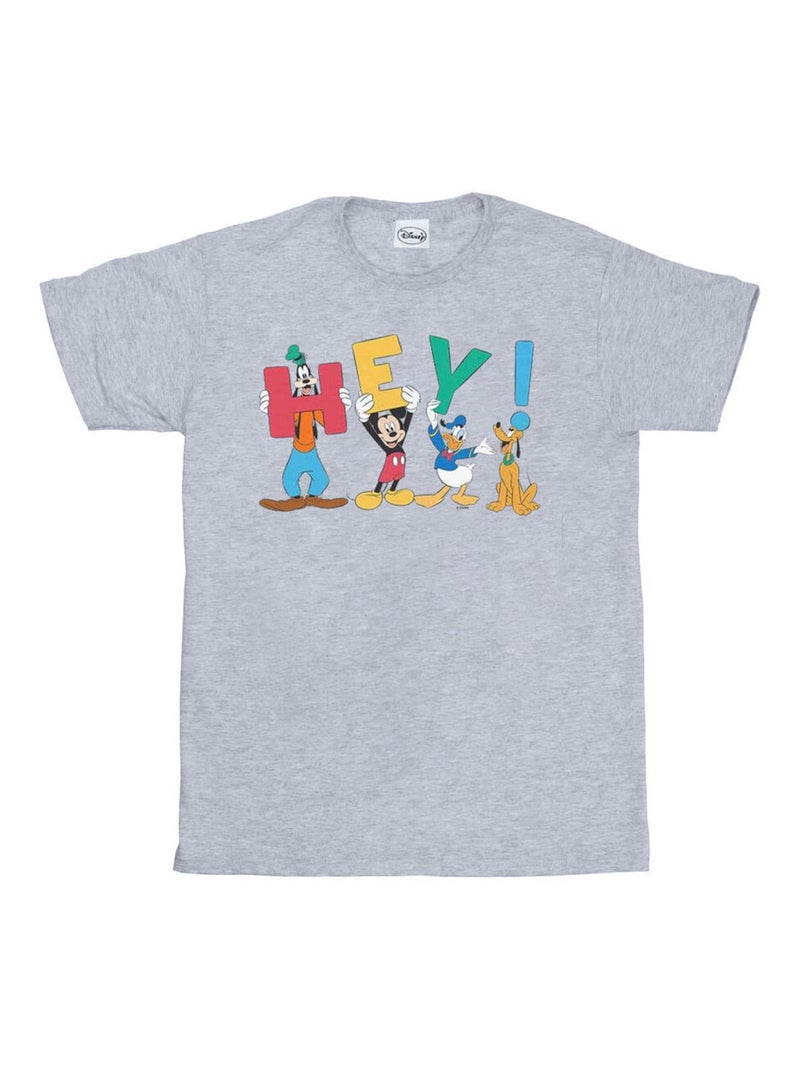 Disney - T-shirt FRIENDS HEY Gris chiné - Kiabi