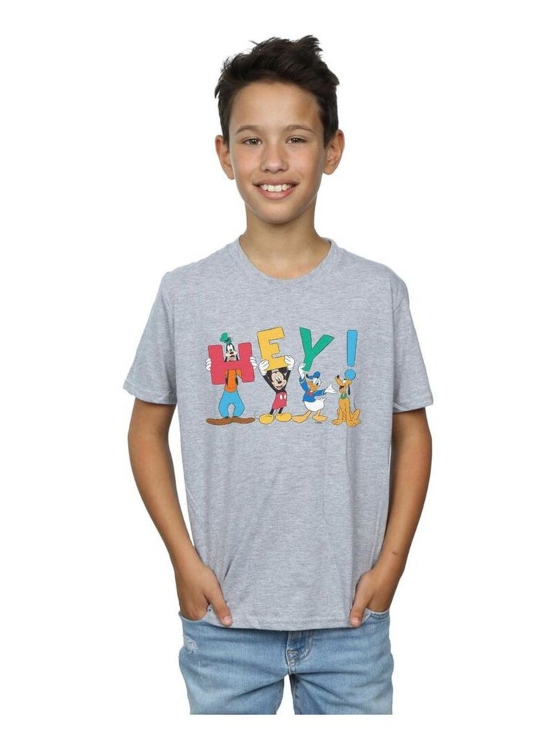 Disney - T-shirt FRIENDS HEY Gris chiné - Kiabi