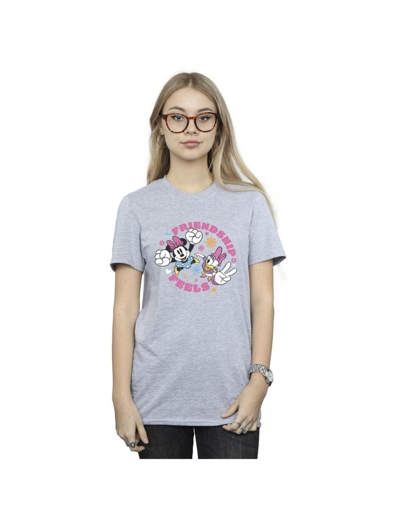 Disney - T-shirt FRIENDSHIP Gris chiné - Kiabi