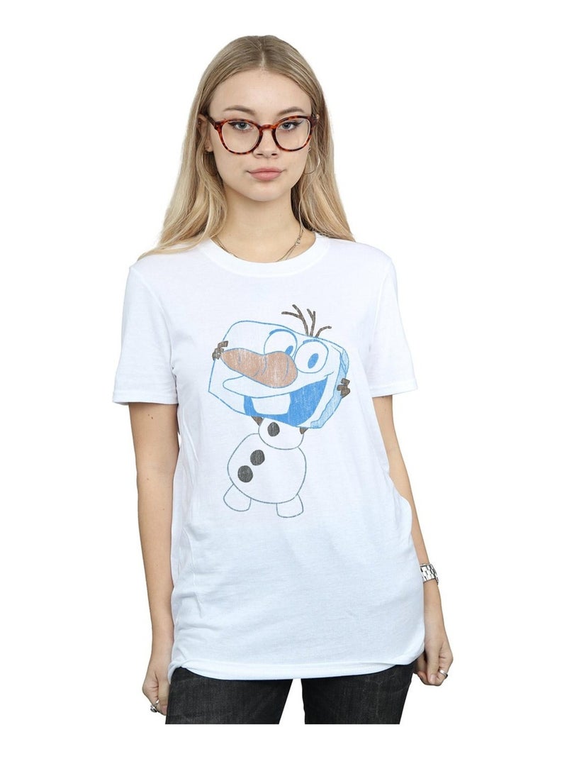 Disney - T-shirt FROZEN Blanc - Kiabi