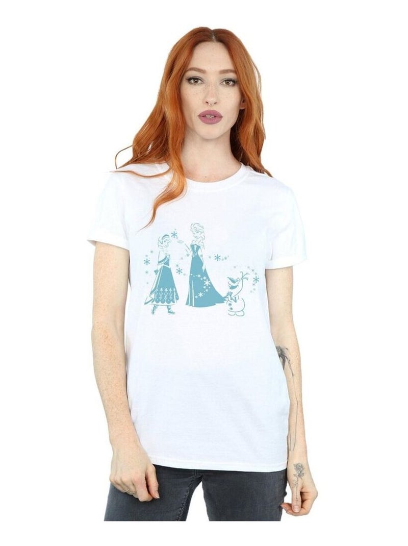 Disney - T-shirt FROZEN Blanc - Kiabi