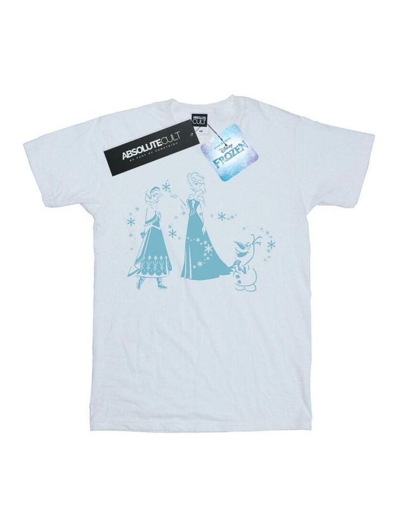 Disney - T-shirt FROZEN Blanc - Kiabi