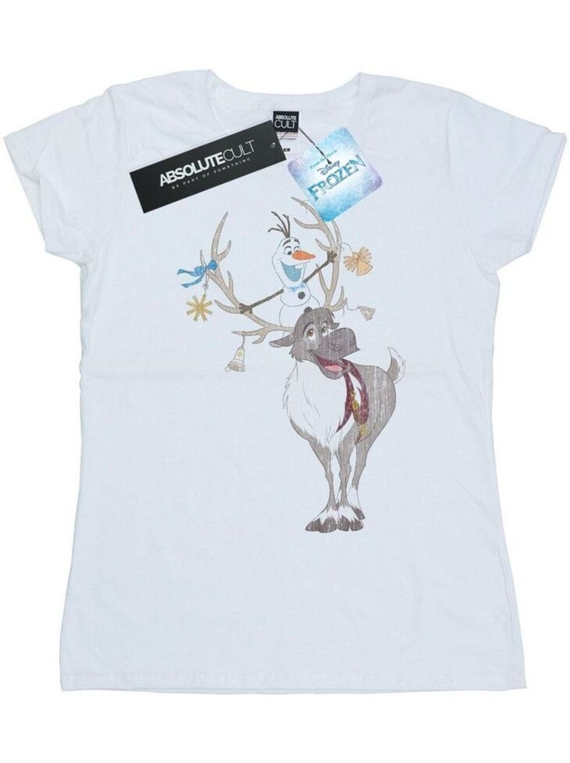 Disney - T-shirt FROZEN Blanc - Kiabi