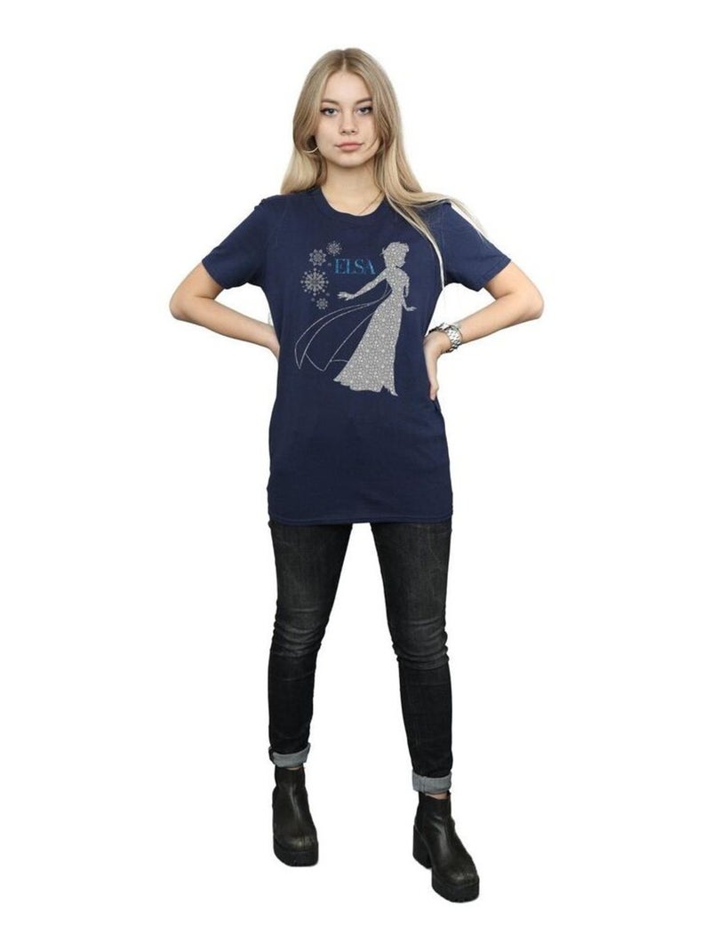 Disney - T-shirt FROZEN Bleu marine - Kiabi