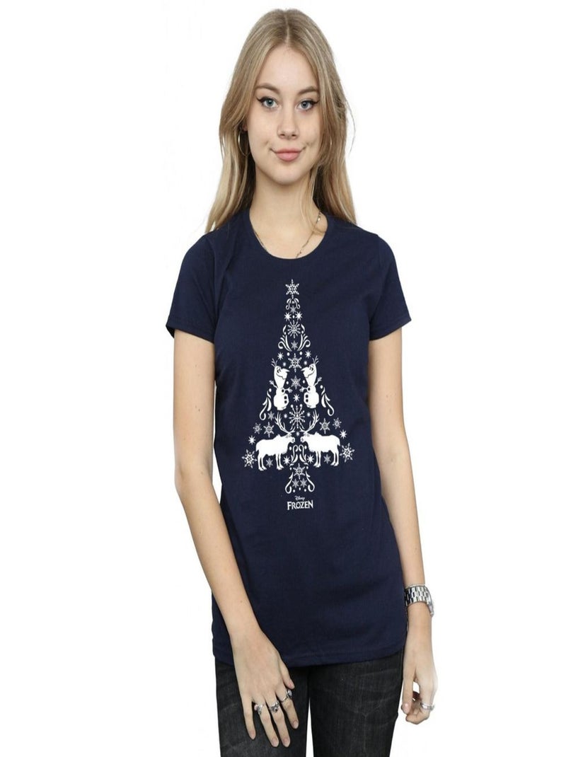 Disney - T-shirt FROZEN Bleu marine - Kiabi