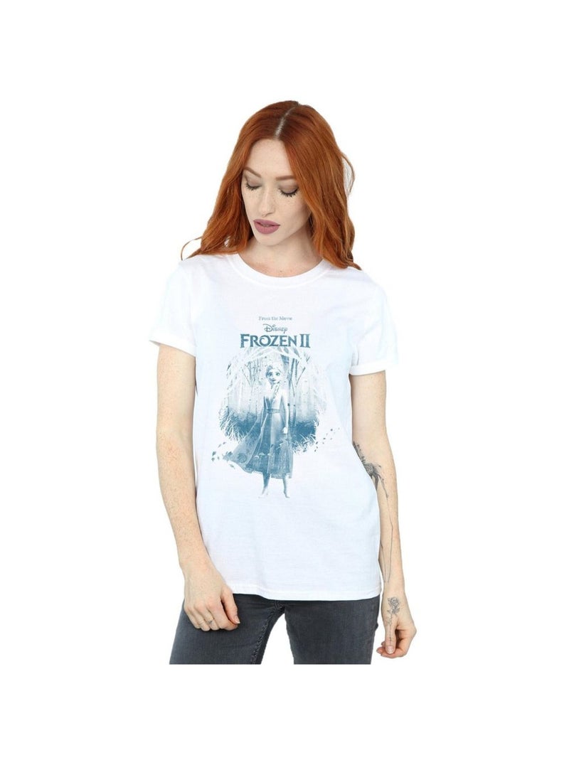 Disney - T-shirt FROZEN FIND THE WAY Blanc - Kiabi
