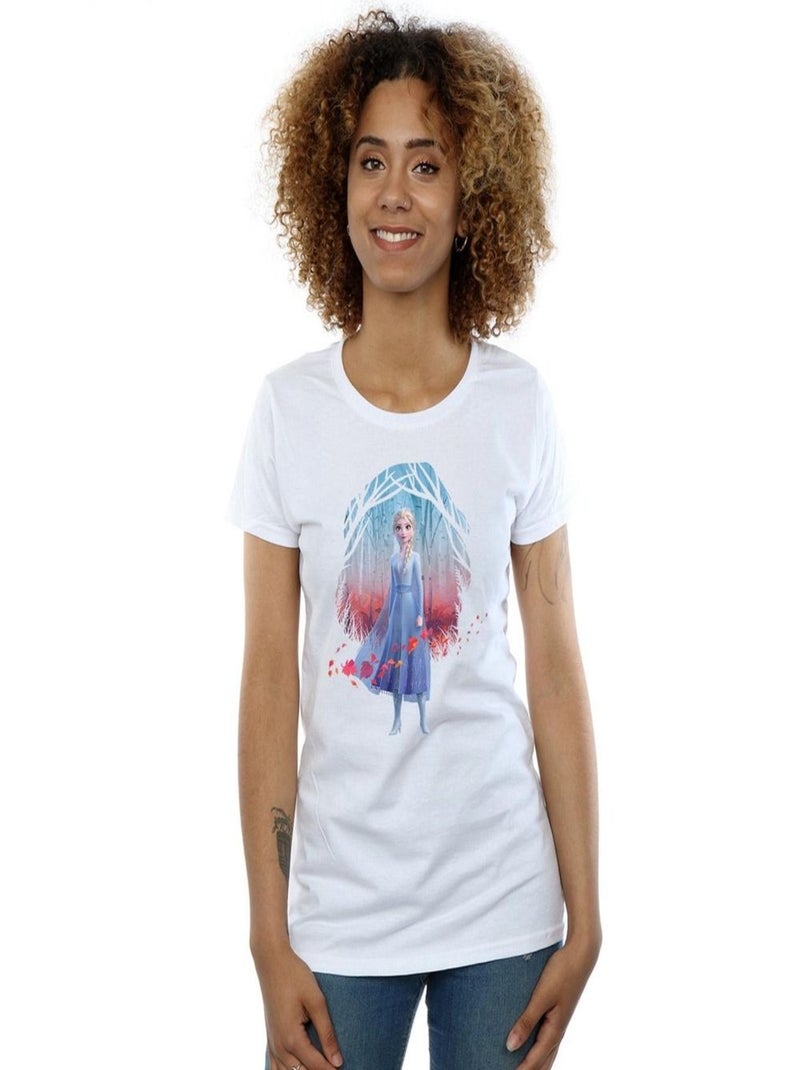 Disney - T-shirt FROZEN FIND THE WAY Blanc - Kiabi
