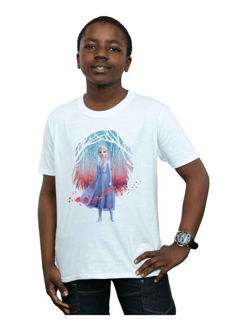 Disney - T-shirt FROZEN FIND THE WAY Blanc - Kiabi