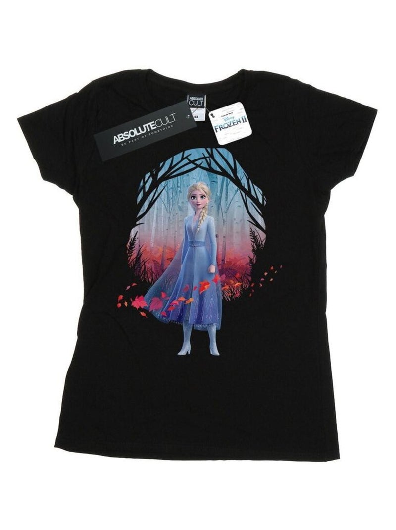Disney - T-shirt FROZEN FIND THE WAY Noir - Kiabi
