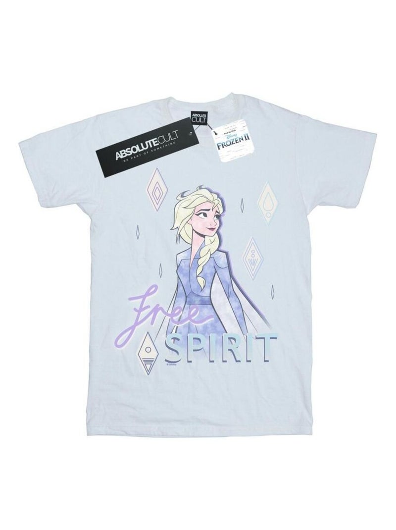 Disney - T-shirt FROZEN FREE SPIRIT Blanc - Kiabi