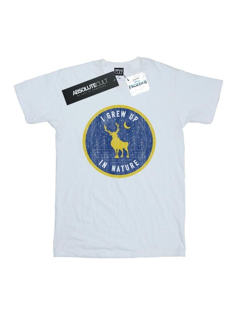 Disney - T-shirt FROZEN GREW UP IN NATURE Blanc - Kiabi