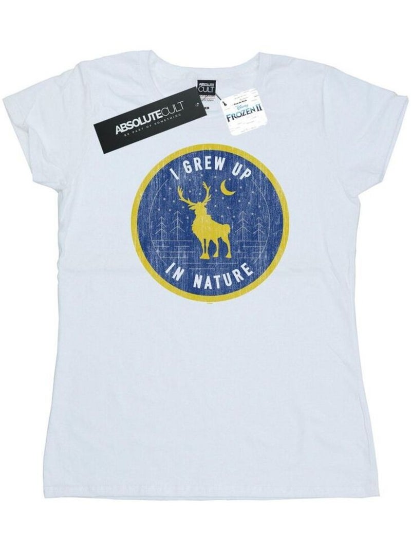 Disney - T-shirt FROZEN GREW UP IN NATURE Blanc - Kiabi