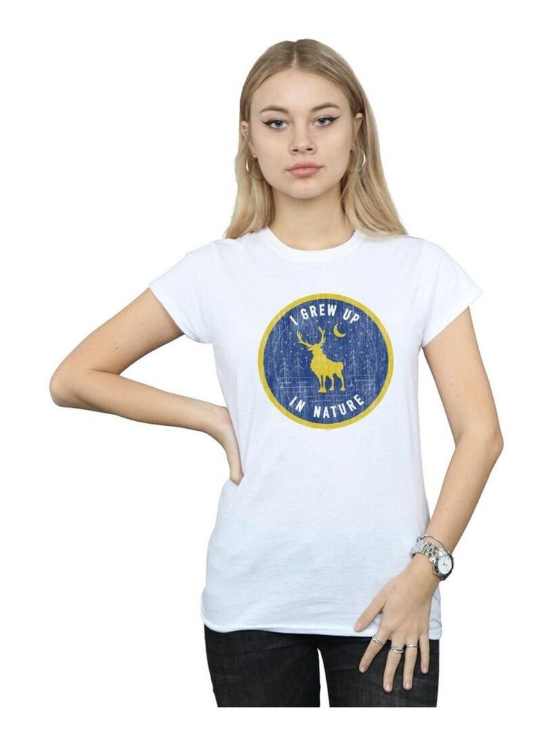Disney - T-shirt FROZEN GREW UP IN NATURE Blanc - Kiabi